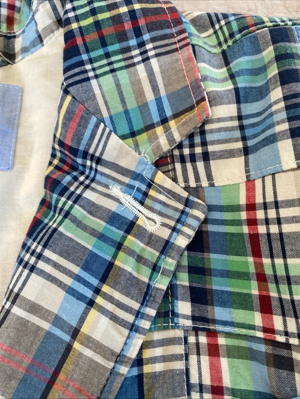 The Children's Place Boy Patchwork Madras Blazer Nantucket Wedding Size 14? READ